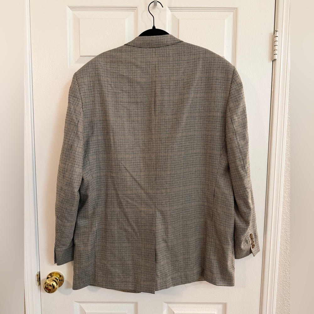 NWT Lauren Ralph Lauren Silk/Wool Blend Houndstooth Blazer Sportcoat - Men's 46T - Picture 2 of 7